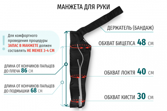 Аппарат для лимфодренажа Seven Liner Zam-01 L (аппарат + ноги + рука + пояс) - 4